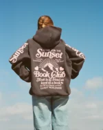 Dandy Book Club Oversized Lux Hoodie in Charcoal