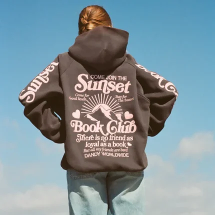 Dandy Book Club Oversized Lux Hoodie in Charcoal
