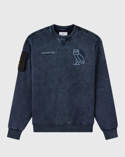 Ovo Alpha Industries Garment Dyed Crewneck
