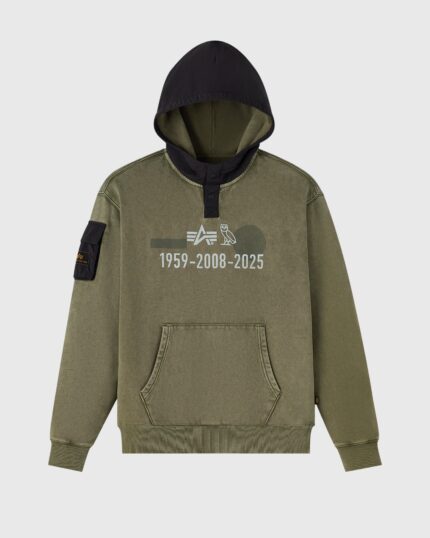 Ovo Alpha Industries Garment Dyed Hoodie