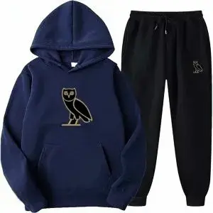 Ovo Fleece Tracksuit Black