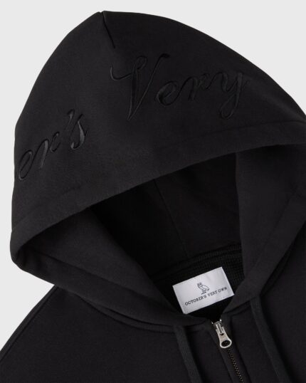 Ovo Waffle-Lined Full-Zip Hoodie