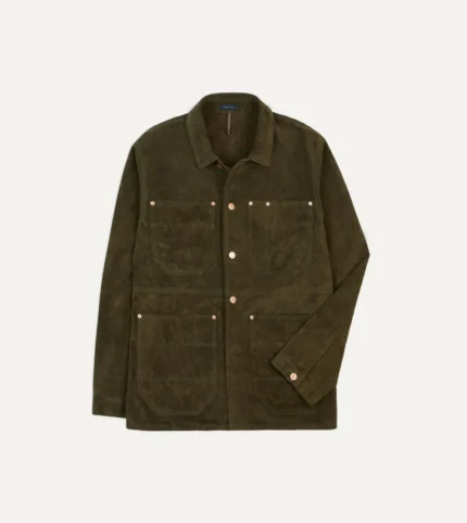 Drake Olive Suede Welder Jacket