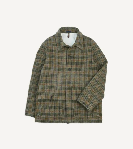Drake Check Tweed Donkey Jacket