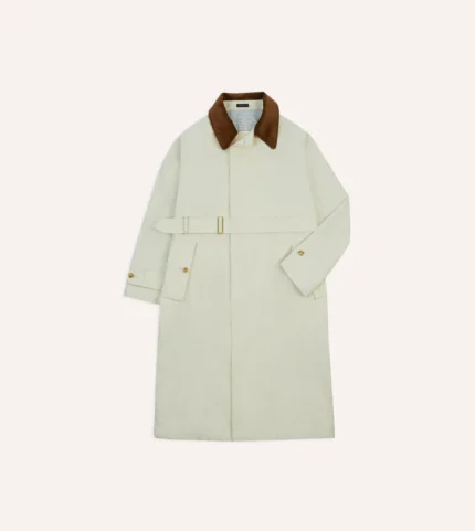 Drake Jacket Ecru Cotton Dispatch Raincoat